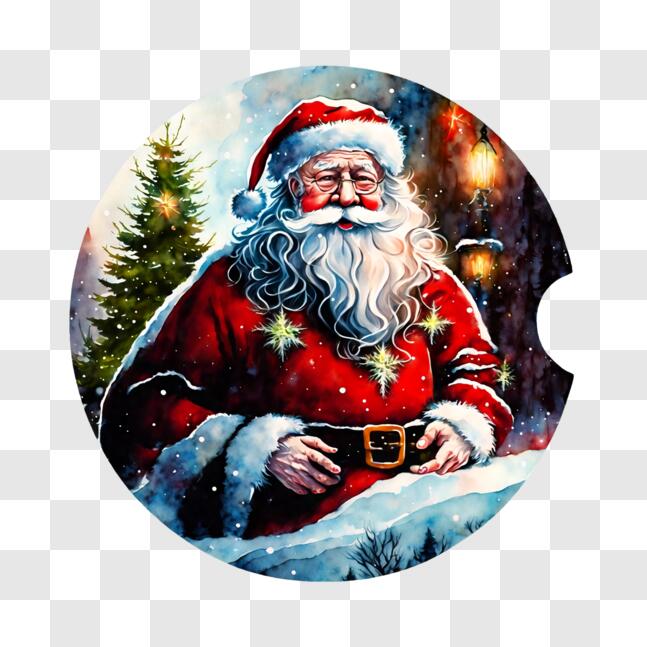 Download Santa Claus Car Coaster for Festive Decoration PNG Online ...