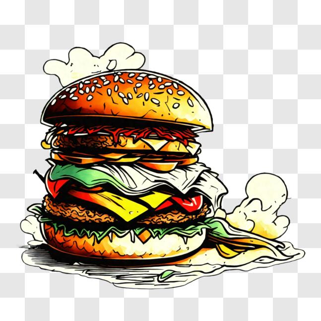 Hamburguesa Comida Americana PNG ,dibujos Hamburguesa, Alimento, Americano  PNG Imagen para Descarga Gratuita