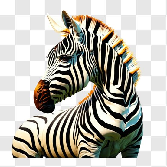 Zebra standing on hind legs, calm state png download - 3880*4048