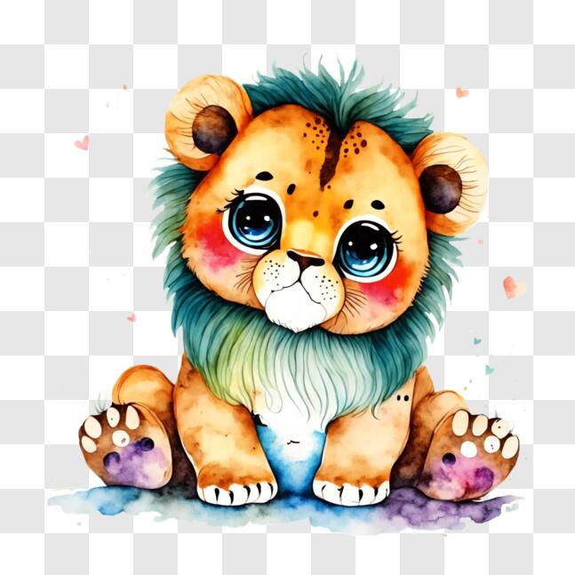 Download Cute Lion Illustration for Children's Books and Designs PNG ...