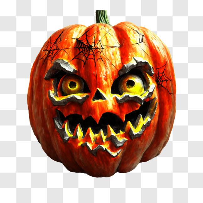 abóbora de halloween com cara assustadora 26887039 PNG