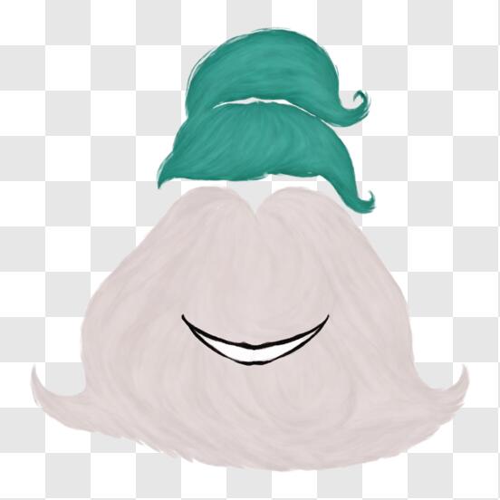 Um personagem de desenho animado com um chapéu verde e um chapéu