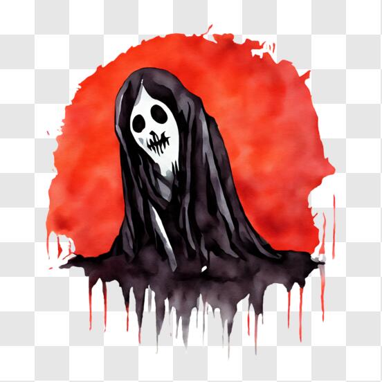 Download Ominous Ghost Painting with Dark Swirling Background PNG Online -  Creative Fabrica