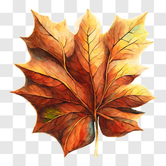 Download Orange and Yellow Maple Leaf Painting on Black Background PNGs ...