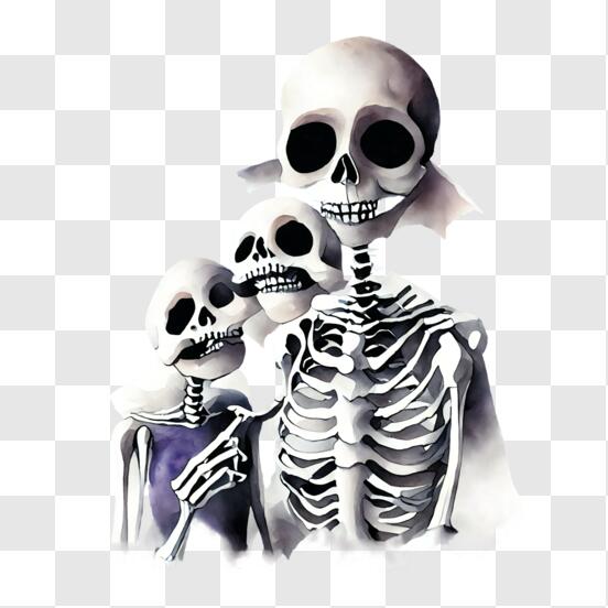 Baixe Arte de Halloween Assustadora e Única: Esqueletos se