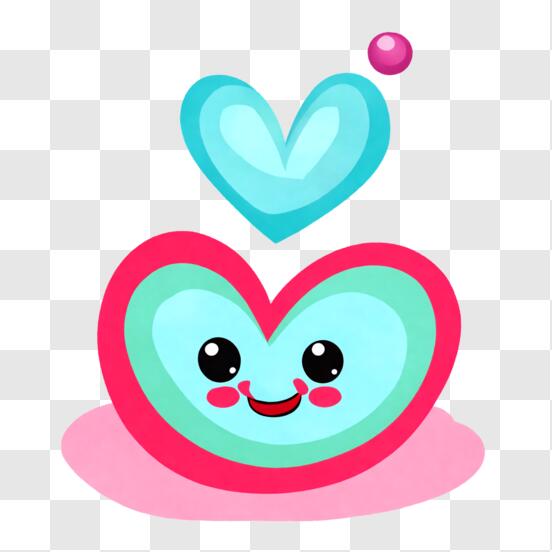 Download Colorful Cartoon Heart with Small Hearts Inside PNG Online -  Creative Fabrica