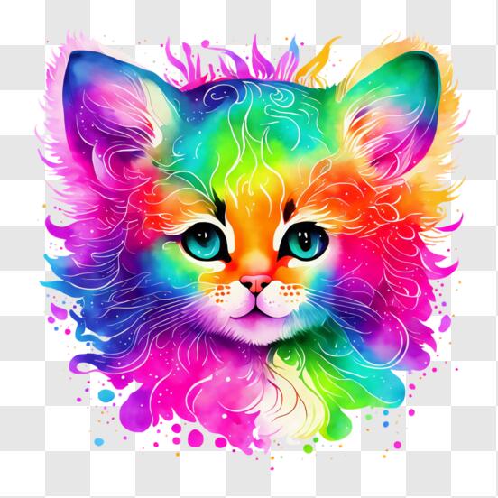 Família de Gatos - Castelo De Cachorro Multicolorido Desenho
