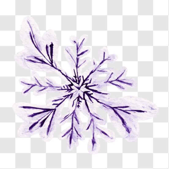 clipart de flocon de neige violet