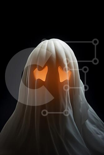 Cara Fantasma Assustador Tema Halloween — Fotografias de Stock
