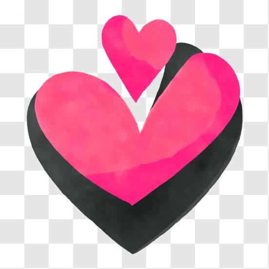 pink wedding heart clipart black