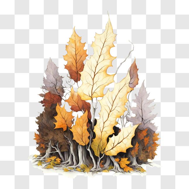 Download Autumn Forest with Vibrant Fall Colors PNG Online - Creative ...