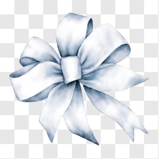 Download Elegant White Ribbon or Bow Tied into a Knot PNG Online