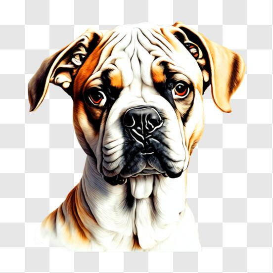 Cachorro boxer em fundo branco [download] - Designi