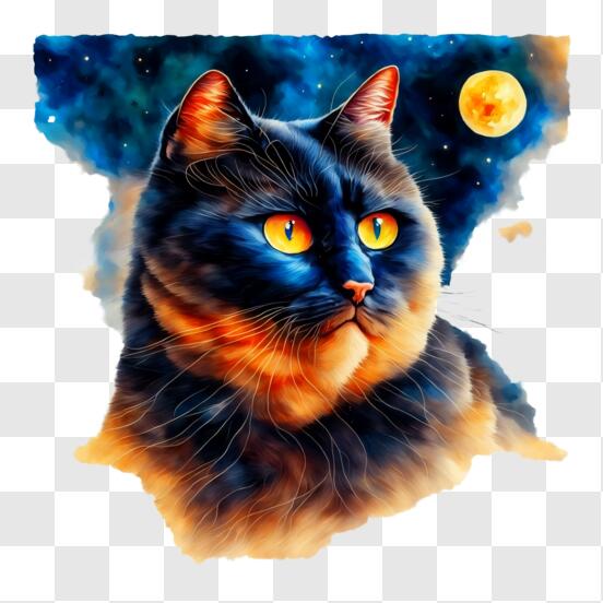 Bright Coloured Cat Diamond Art Painting Kit Splat Planet