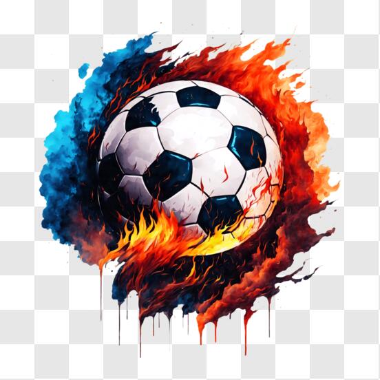 Télécharger Publicité de ballon de football avec des flammes PNG En Ligne -  Creative Fabrica