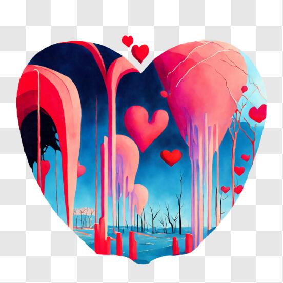 Ballons Saint Valentin PNG , Fond Romantique, Coeur De Papier, Carte Saint  Valentin Image PNG pour le téléchargement libre