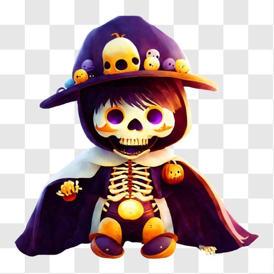 Halloween Dia das Bruxas - Desenho de Esqueleto para Colorir Pintar -  Brinquedos de Papel