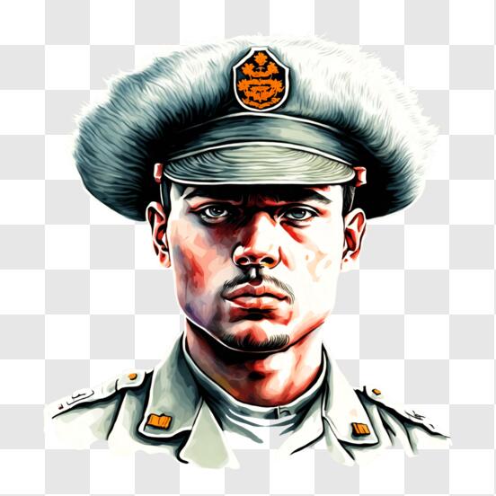 Scarica Uomo in uniforme militare con cappello peloso PNG Online - Creative  Fabrica