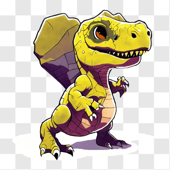 Ilustração de dinossauro verde e amarelo, dinossauro dos desenhos animados,  dragão bonito dos desenhos animados, 3D Computer Graphics, fotografia,  grama png