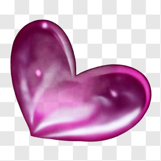 Scarica Oggetto a forma di cuore viola - Simbolo di amore e romanticismo  PNG Online - Creative Fabrica