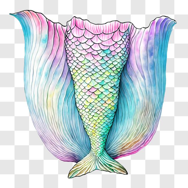 Download Stunning Rainbow Mermaid Tail PNG Online - Creative Fabrica