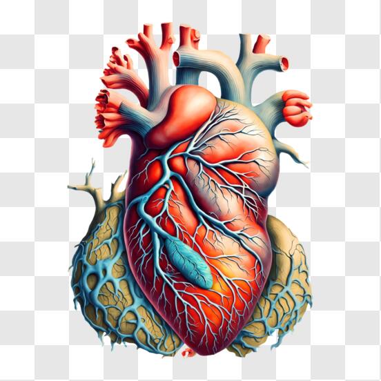 Scarica Illustrazione dell'anatomia di un cuore umano PNG Online - Creative  Fabrica