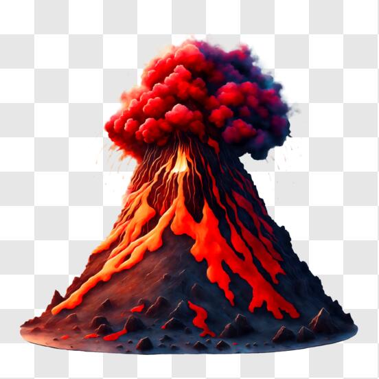 Volcano PNG transparent image download, size: 654x660px