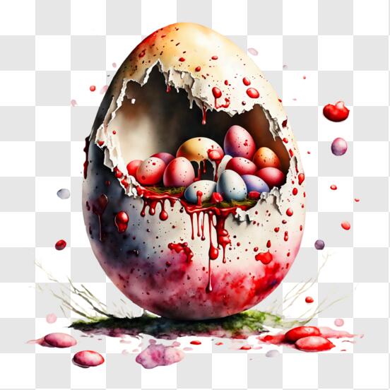 Chocolate Easter Egg Splash PNG PNG Images