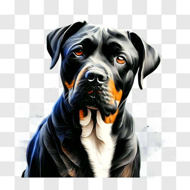 Download Muscular Black and Tan Rottweiler Dog PNG Online - Creative ...