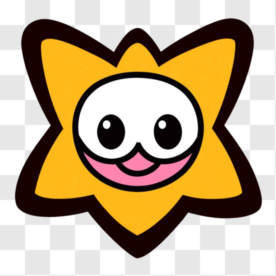 Gelbe Cartoon Sterne mit lächelnden Gesicht Stockfotografie - Alamy