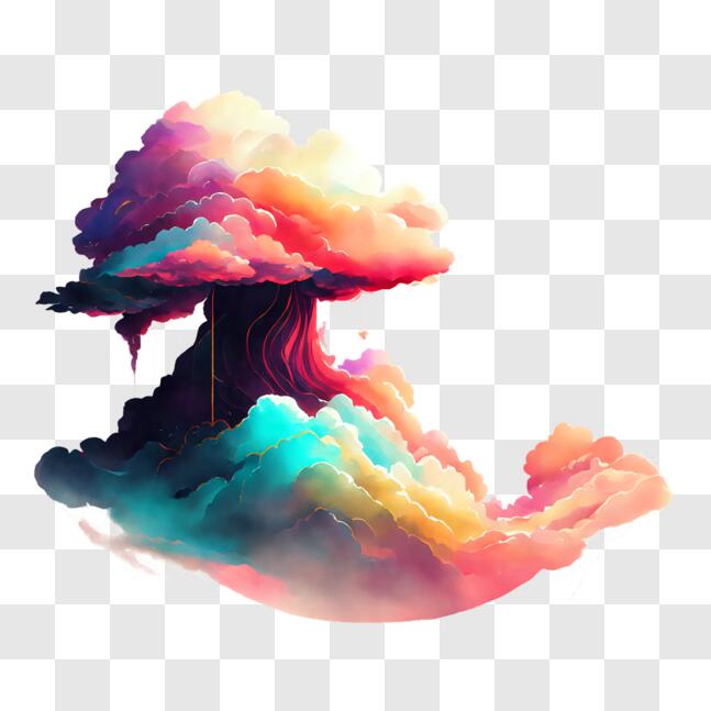 Download Colorful Cloud Abstract Painting PNG Online - Creative Fabrica
