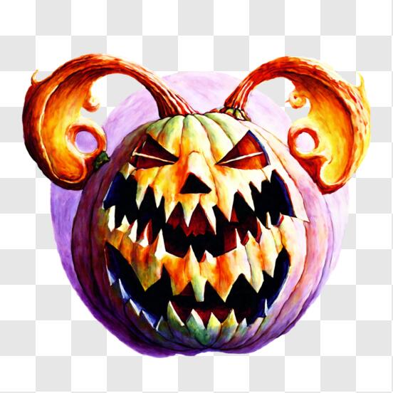 Assustador rosto de abóbora de halloween
