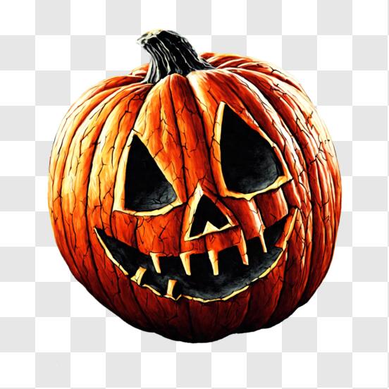 Scarica Decorazione di zucca di Halloween in bianco e nero PNG Online - Creative  Fabrica