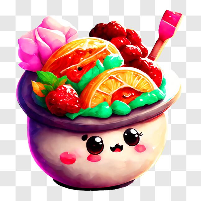 Baixe Tigela de Frutas Vibrante com Frutas Variadas PNG - Creative