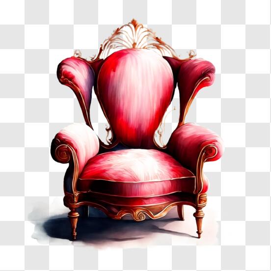 Download Elegant Purple Chair with Gold Frame and Intricate Carvings ...