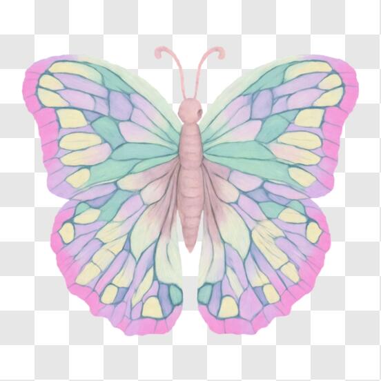 Descarga Mariposa colorida con alas vibrantes PNG En Línea - Creative  Fabrica