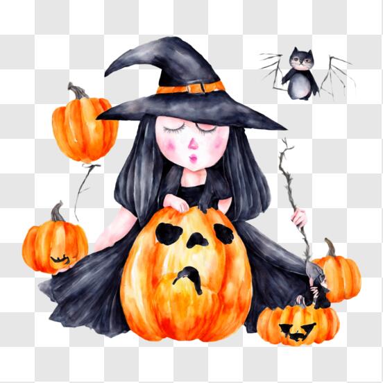 Clipart de bruxa de Halloween · Creative Fabrica