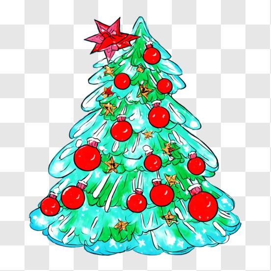 Red Ribbon Christmas Trees Clipart - Inspire Uplift