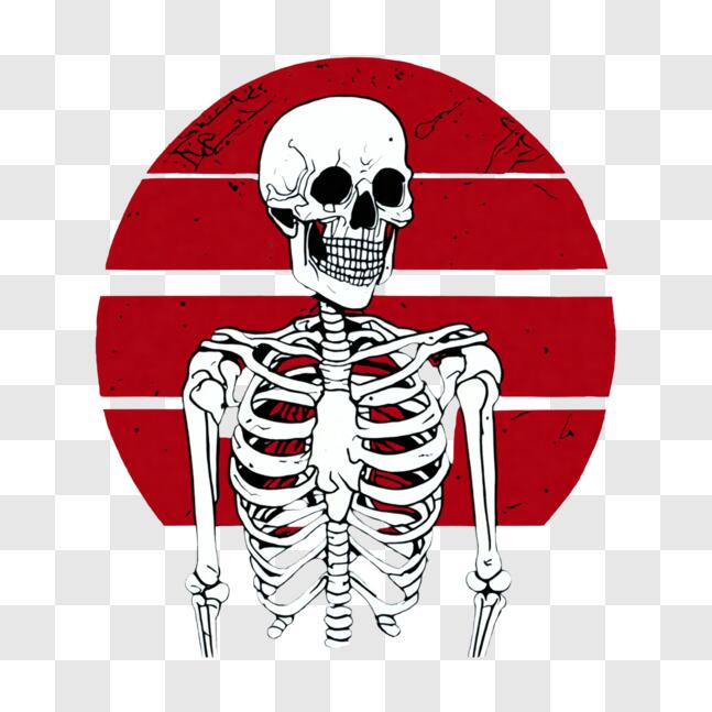 Scarica Figura astratta di uno scheletro su sfondo colorato PNG Online -  Creative Fabrica