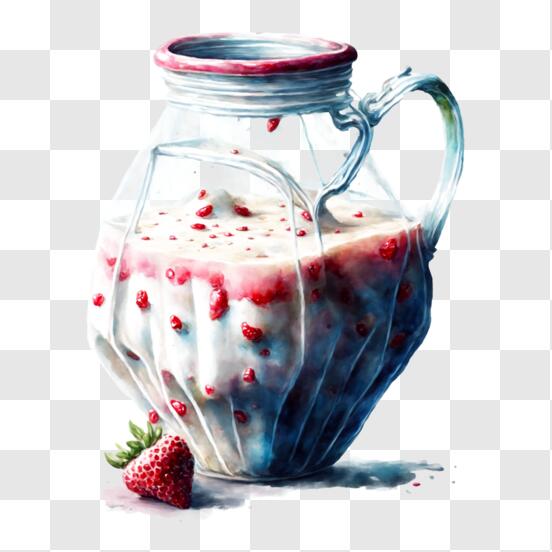 Milk jar PNG transparent image download, size: 884x1119px