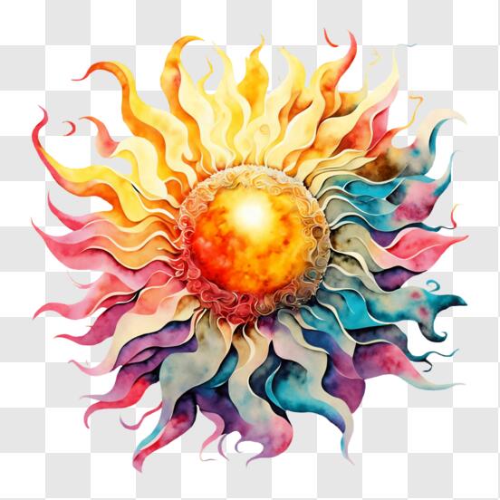 Download Bright and Colorful Sun Art PNGs Online - Creative Fabrica