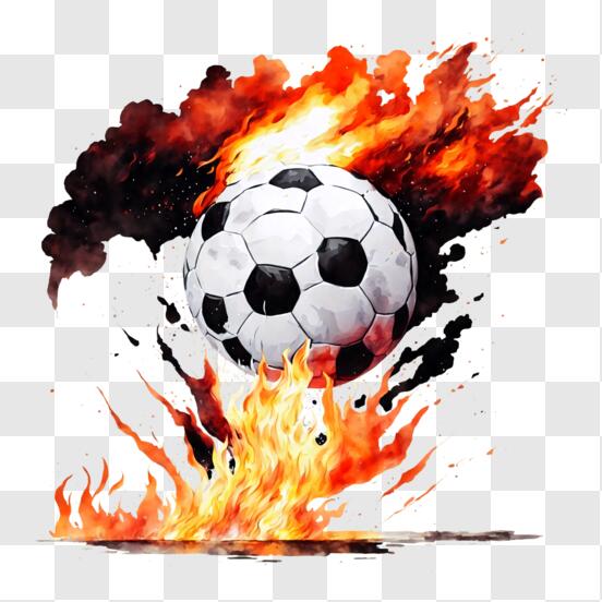 Télécharger Ballon de football en feu PNG En Ligne - Creative Fabrica