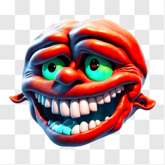 Troll Face Vector Hd PNG Images, Cool Cartoon Angry Troll Monster Face,  Alien, Silly, Teeth PNG Image For Free Download