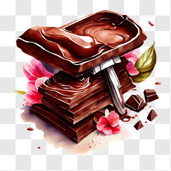 Desenho Bolo de Chocolate PNG para baixar grátis em alta resolução