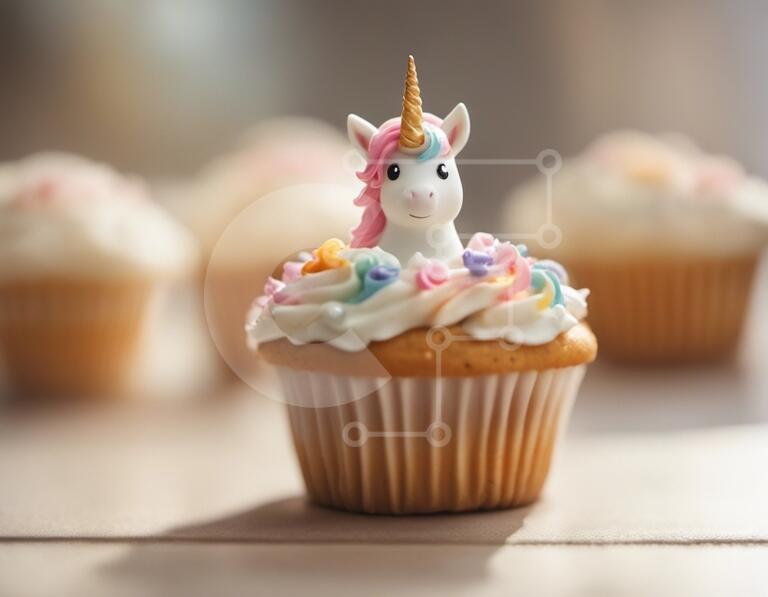 Coloridos Cupcakes de Unicornio para Ocasiones Especiales fotos de
