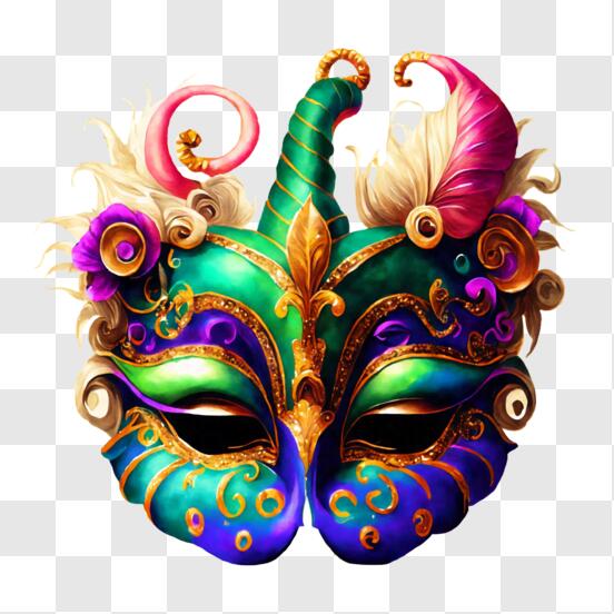 Descarga Máscara Colorida para Carnaval o Eventos de Mascarada PNG En Línea  - Creative Fabrica