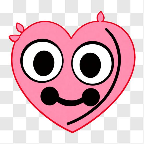 Download Cartoon heart with eyes and open mouth PNG Online - Creative  Fabrica