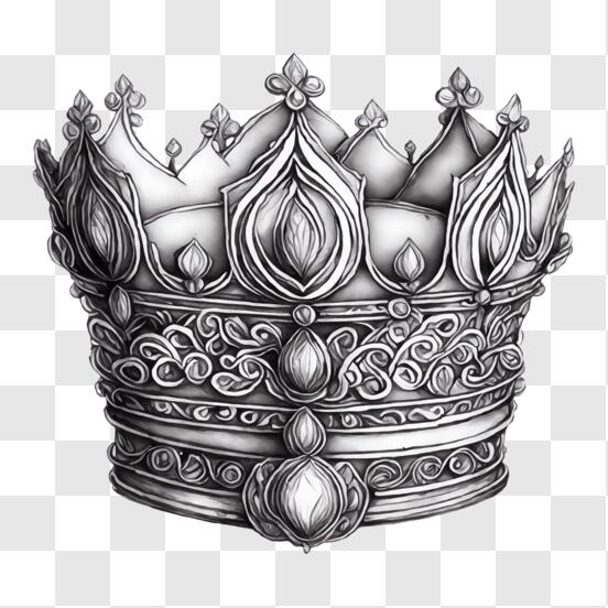 Crown diadem vector/Queen crown/King's crown vintage sketch - Inspire Uplift