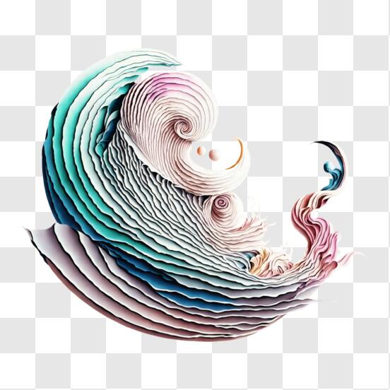 Scarica Arte Astratta Onda Vorticosa Colorata PNG Online - Creative Fabrica