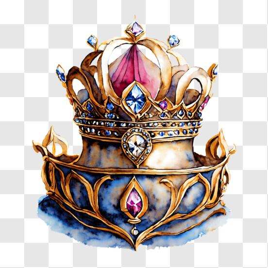 Une reine élégante avec une couronne en or et des vêtements roses